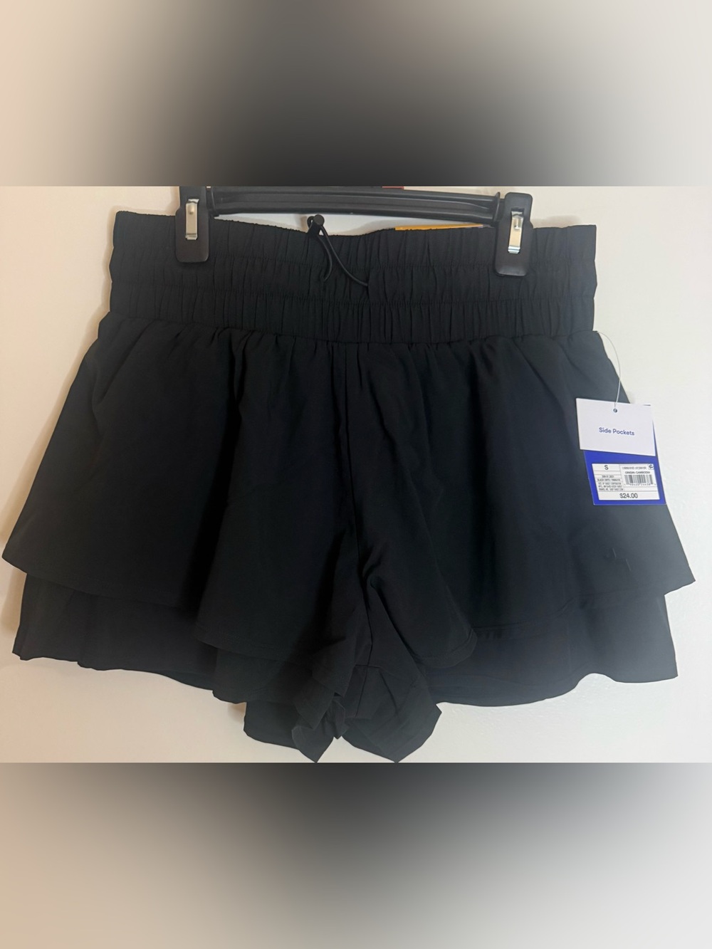 JoyLab Black Layered Elastic-Waist Skort